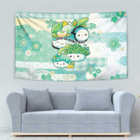 Japanese Kawaii Sushi Tapestry Green Wagara Palaka This Is How I Roll LT9 - Polynesian Pride