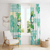 Japanese Kawaii Sushi Window Curtain Green Wagara Palaka This Is How I Roll LT9 - Polynesian Pride
