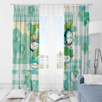 Japanese Kawaii Sushi Window Curtain Green Wagara Palaka This Is How I Roll LT9 - Polynesian Pride