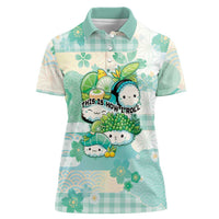 Personalized Japanese Kawaii Sushi Women Polo Shirt Green Wagara Palaka This Is How I Roll LT9 Female Green - Polynesian Pride