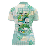 Personalized Japanese Kawaii Sushi Women Polo Shirt Green Wagara Palaka This Is How I Roll LT9 - Polynesian Pride