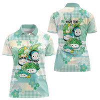 Personalized Japanese Kawaii Sushi Women Polo Shirt Green Wagara Palaka This Is How I Roll LT9 - Polynesian Pride