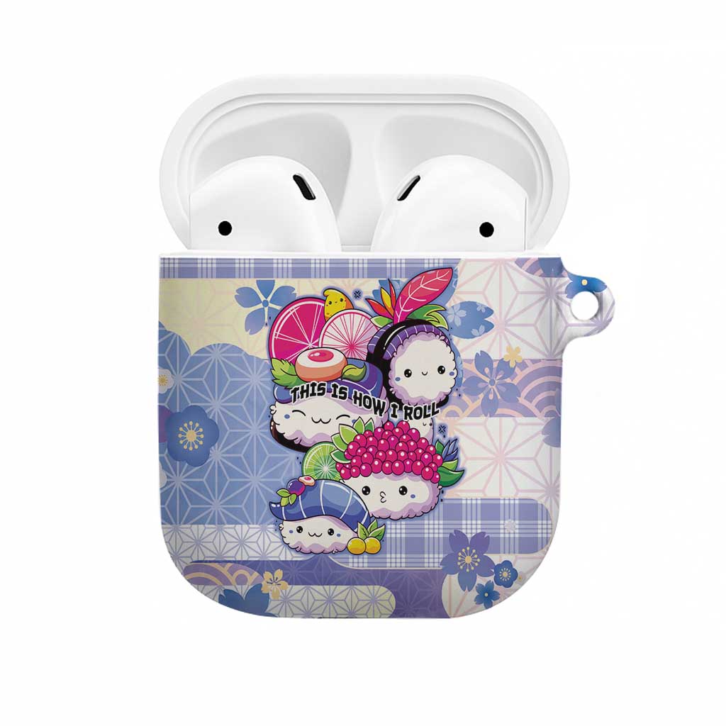 Japanese Kawaii Sushi AirPods Case Blue Wagara Palaka This Is How I Roll LT9 Blue - Polynesian Pride