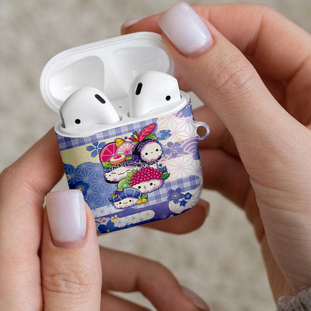 Japanese Kawaii Sushi AirPods Case Blue Wagara Palaka This Is How I Roll LT9 - Polynesian Pride