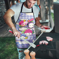 Japanese Kawaii Sushi Apron Blue Wagara Palaka This Is How I Roll LT9 - Polynesian Pride