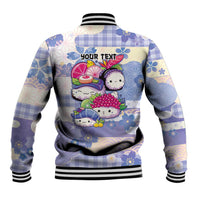 Personalized Japanese Kawaii Sushi Baseball Jacket Blue Wagara Palaka This Is How I Roll LT9 - Polynesian Pride