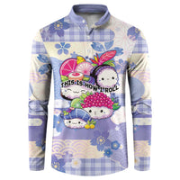 Personalized Japanese Kawaii Sushi Button Sweatshirt Blue Wagara Palaka This Is How I Roll LT9 Blue - Polynesian Pride