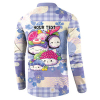 Personalized Japanese Kawaii Sushi Button Sweatshirt Blue Wagara Palaka This Is How I Roll LT9 - Polynesian Pride