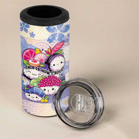 Personalized Japanese Kawaii Sushi 4 in 1 Can Cooler Tumbler Blue Wagara Palaka This Is How I Roll LT9 - Polynesian Pride