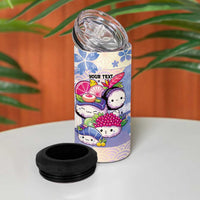 Personalized Japanese Kawaii Sushi 4 in 1 Can Cooler Tumbler Blue Wagara Palaka This Is How I Roll LT9 - Polynesian Pride