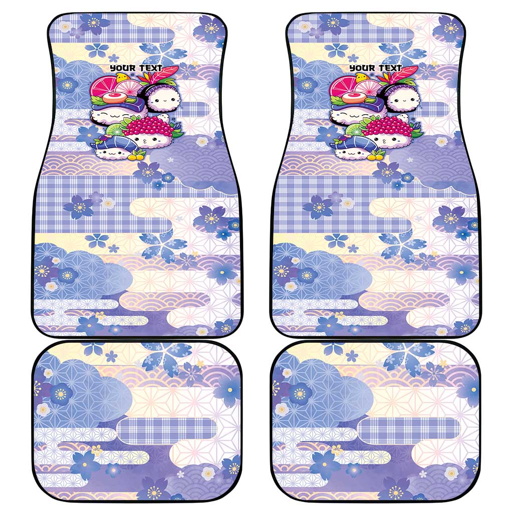 Personalized Japanese Kawaii Sushi Car Mats Blue Wagara Palaka This Is How I Roll LT9 - Polynesian Pride