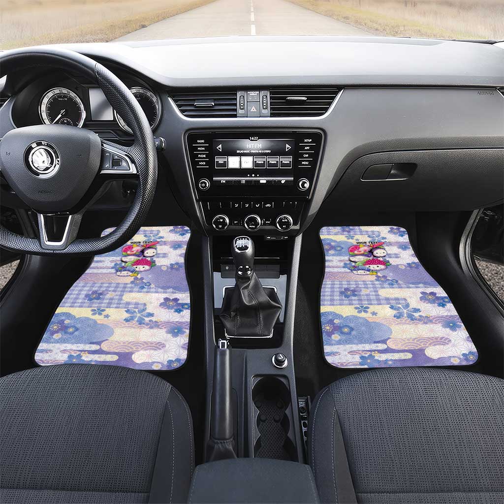 Personalized Japanese Kawaii Sushi Car Mats Blue Wagara Palaka This Is How I Roll LT9 Set 2pcs - Front Blue - Polynesian Pride