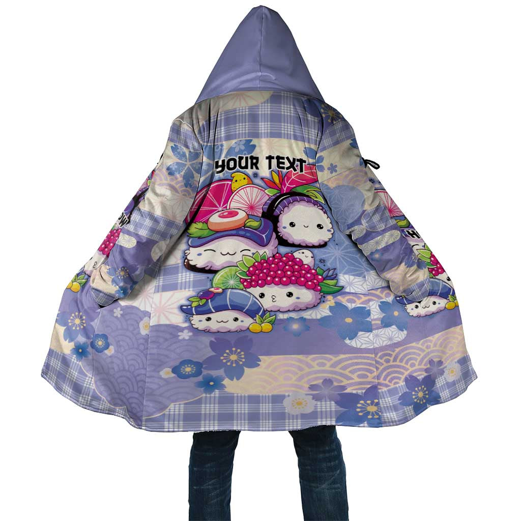 Personalized Japanese Kawaii Sushi Cloak Blue Wagara Palaka This Is How I Roll LT9 Unisex Blue - Polynesian Pride