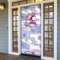 Personalized Japanese Kawaii Sushi Door Cover Blue Wagara Palaka This Is How I Roll LT9 - Polynesian Pride