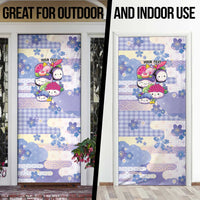 Personalized Japanese Kawaii Sushi Door Cover Blue Wagara Palaka This Is How I Roll LT9 - Polynesian Pride