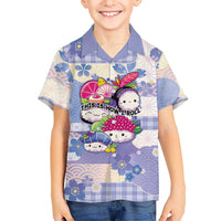 Personalized Japanese Kawaii Sushi Family Matching Mermaid Dress and Hawaiian Shirt Blue Wagara Palaka This Is How I Roll