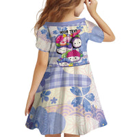 Personalized Japanese Kawaii Sushi Family Matching Tank Maxi Dress and Hawaiian Shirt Blue Wagara Palaka This Is How I Roll