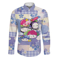 Personalized Japanese Kawaii Sushi Family Matching Tank Maxi Dress and Hawaiian Shirt Blue Wagara Palaka This Is How I Roll
