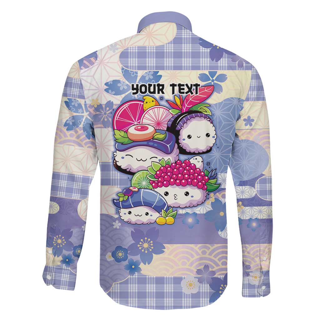 Personalized Japanese Kawaii Sushi Family Matching Tank Maxi Dress and Hawaiian Shirt Blue Wagara Palaka This Is How I Roll