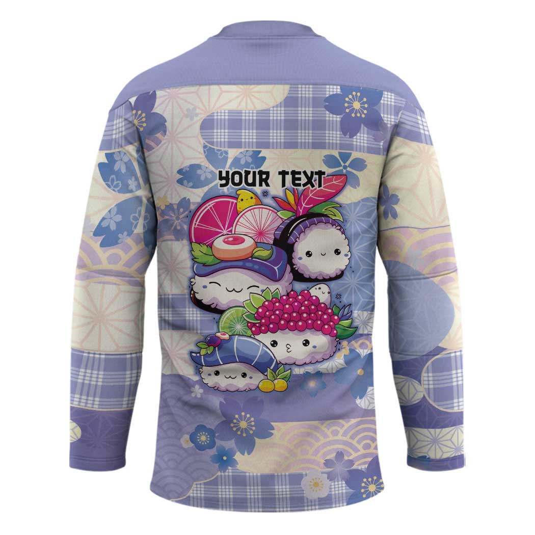 Personalized Japanese Kawaii Sushi Hockey Jersey Blue Wagara Palaka This Is How I Roll LT9 - Polynesian Pride