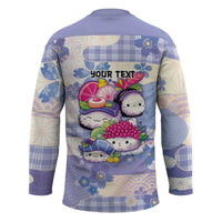 Personalized Japanese Kawaii Sushi Hockey Jersey Blue Wagara Palaka This Is How I Roll LT9 - Polynesian Pride