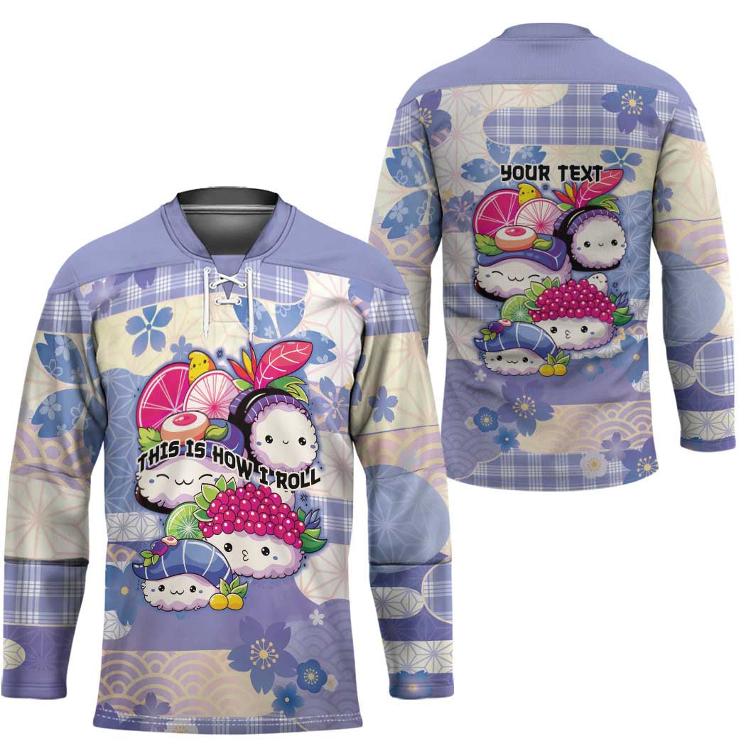 Personalized Japanese Kawaii Sushi Hockey Jersey Blue Wagara Palaka This Is How I Roll LT9 - Polynesian Pride