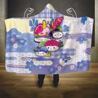 Japanese Kawaii Sushi Hooded Blanket Blue Wagara Palaka This Is How I Roll