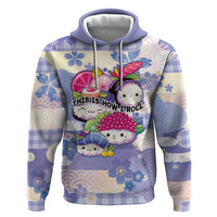 Personalized Japanese Kawaii Sushi Hoodie Blue Wagara Palaka This Is How I Roll LT9 Pullover Hoodie Blue - Polynesian Pride
