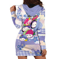 Personalized Japanese Kawaii Sushi Hoodie Dress Blue Wagara Palaka This Is How I Roll LT9 - Polynesian Pride