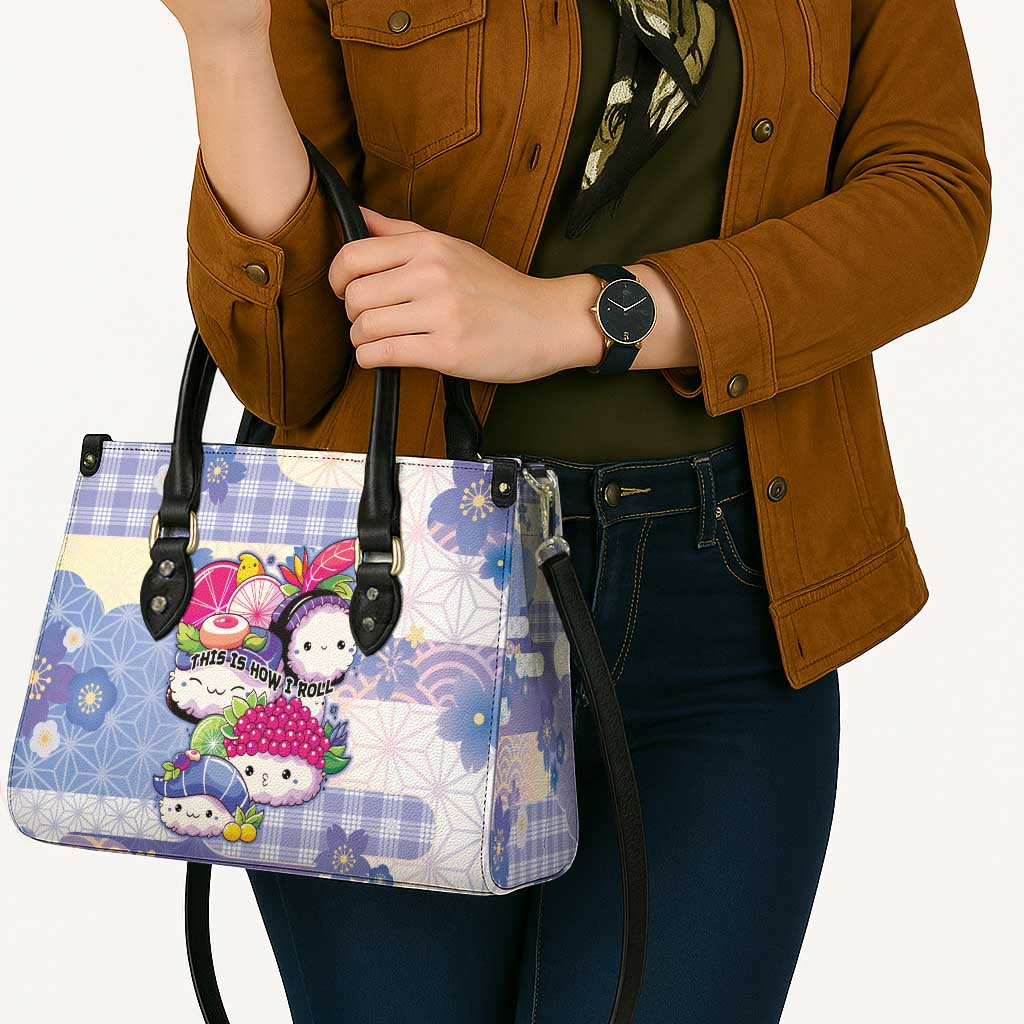 Japanese Kawaii Sushi Leather Bag Blue Wagara Palaka This Is How I Roll LT9 - Polynesian Pride