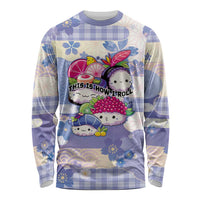 Personalized Japanese Kawaii Sushi Long Sleeve Shirt Blue Wagara Palaka This Is How I Roll LT9 Unisex Blue - Polynesian Pride