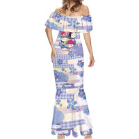 Personalized Japanese Kawaii Sushi Mermaid Dress Blue Wagara Palaka This Is How I Roll LT9 - Polynesian Pride