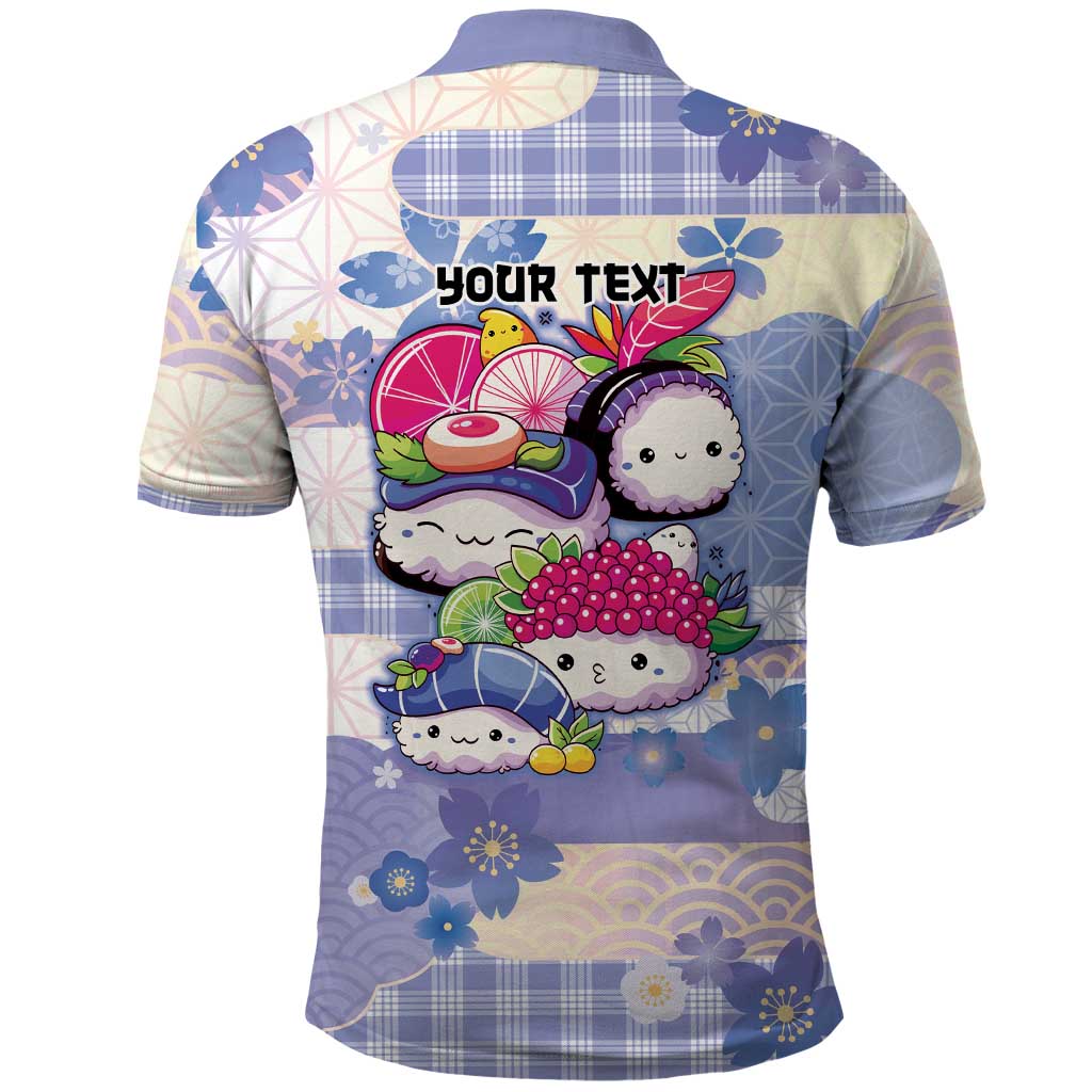 Personalized Japanese Kawaii Sushi Polo Shirt Blue Wagara Palaka This Is How I Roll LT9 - Polynesian Pride