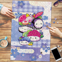 Japanese Kawaii Sushi Puzzle Blue Wagara Palaka This Is How I Roll LT9 Blue - Polynesian Pride