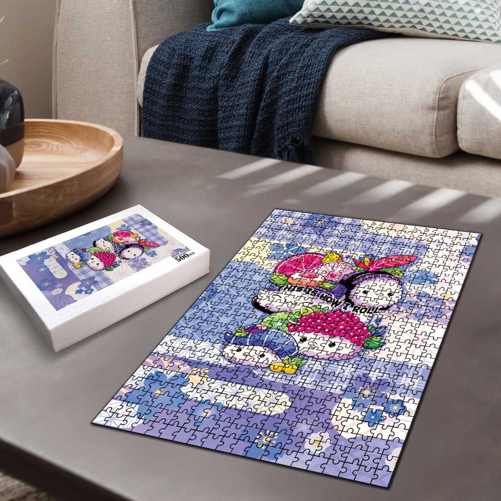 Japanese Kawaii Sushi Puzzle Blue Wagara Palaka This Is How I Roll LT9 - Polynesian Pride