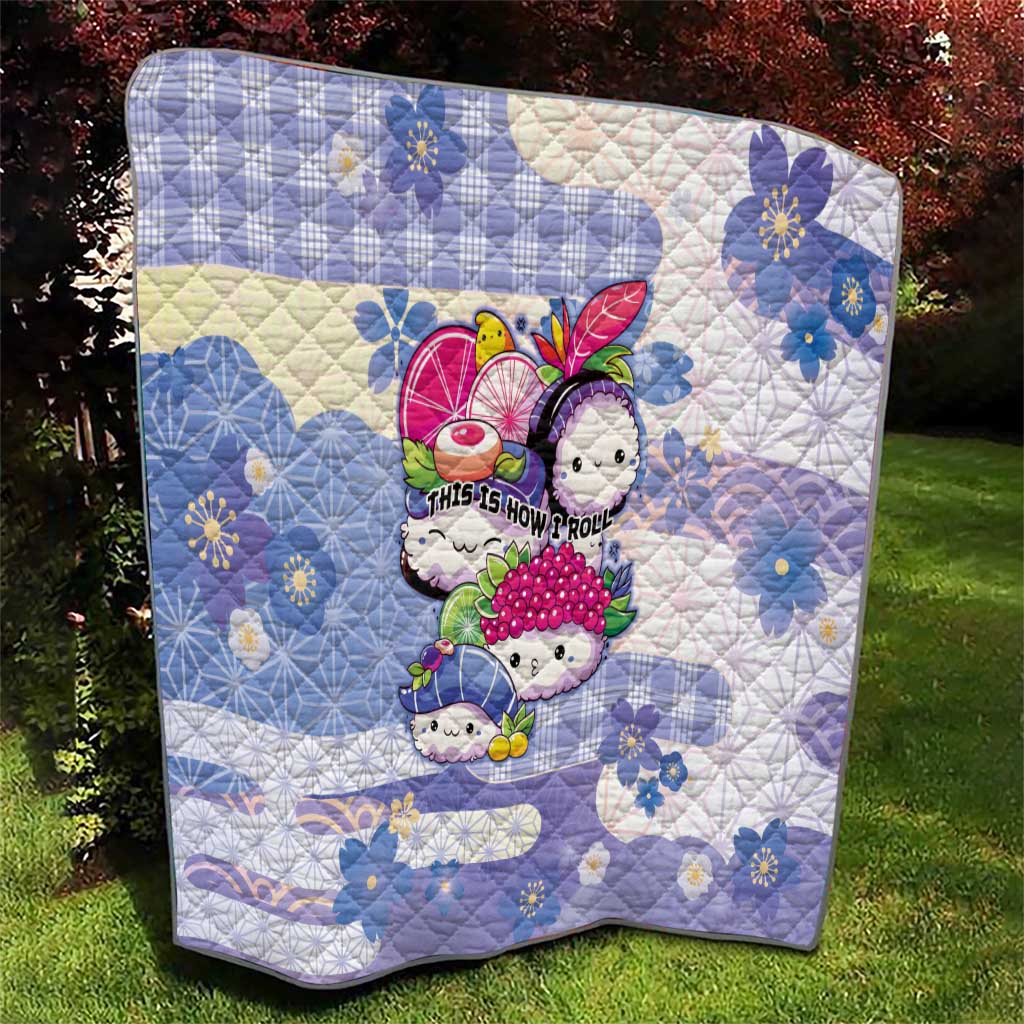 Japanese Kawaii Sushi Quilt Blue Wagara Palaka This Is How I Roll LT9 - Polynesian Pride