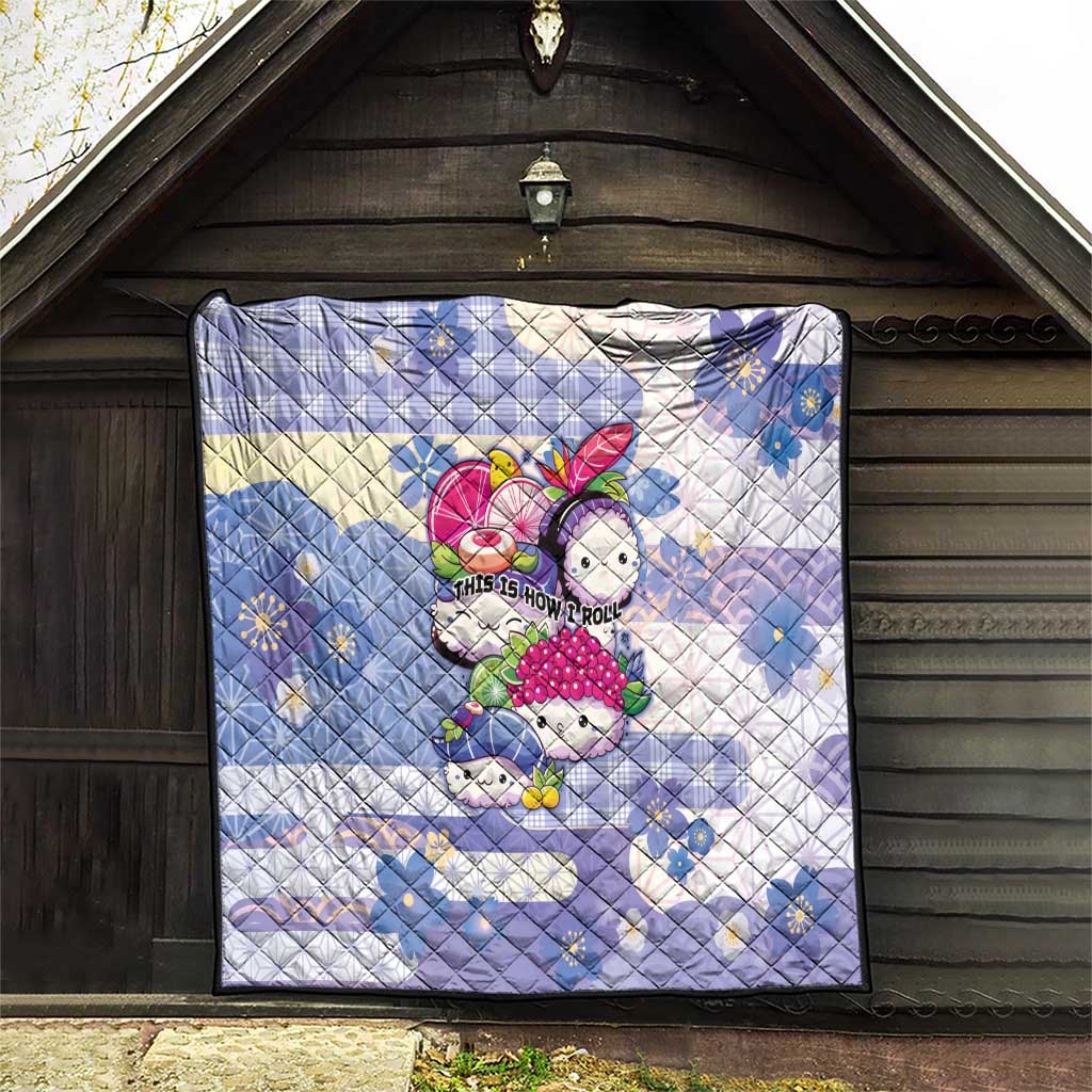 Japanese Kawaii Sushi Quilt Blue Wagara Palaka This Is How I Roll LT9 - Polynesian Pride
