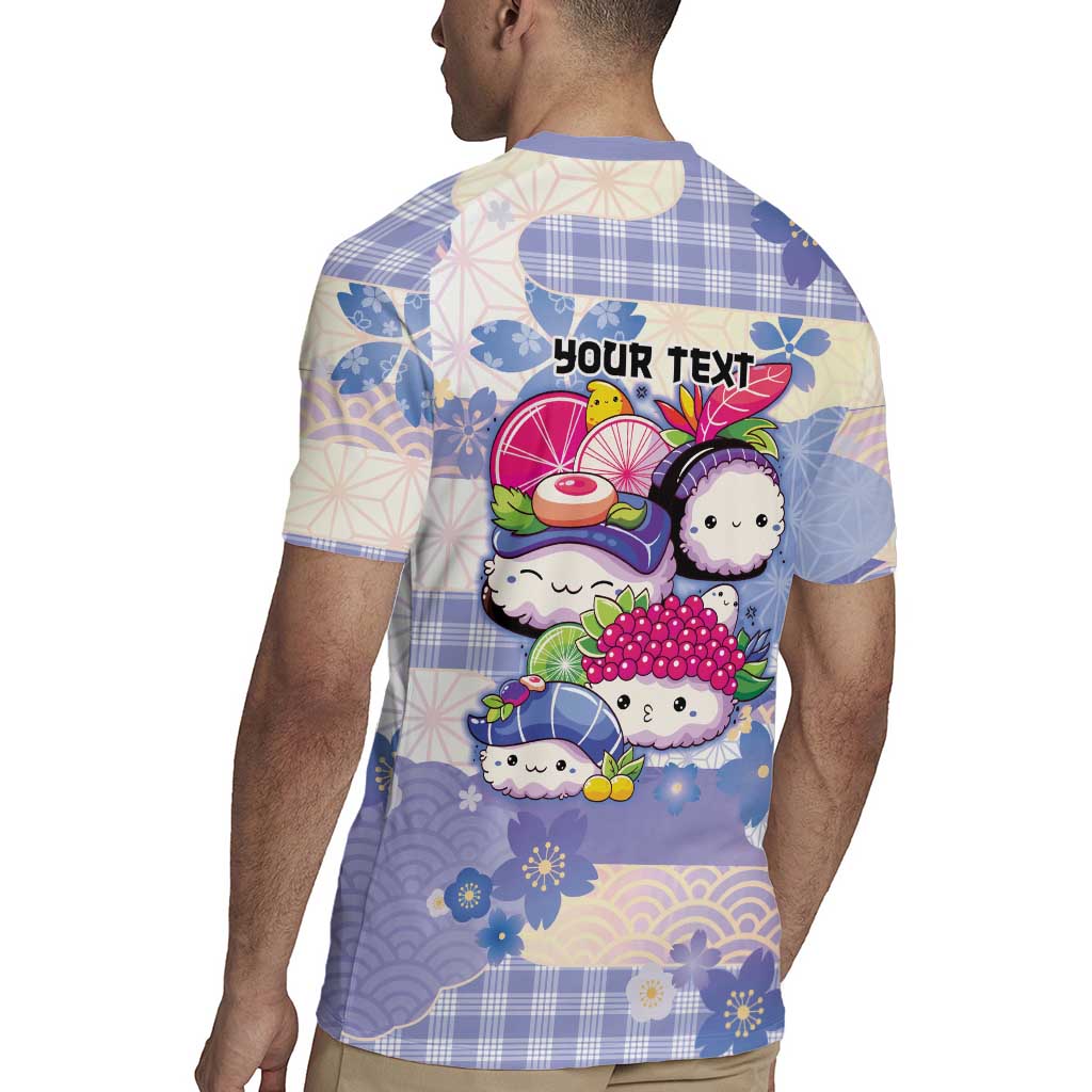 Personalized Japanese Kawaii Sushi Rugby Jersey Blue Wagara Palaka This Is How I Roll LT9 - Polynesian Pride