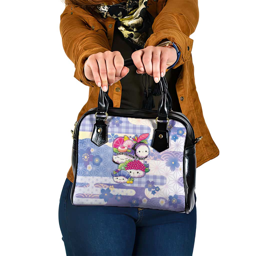 Japanese Kawaii Sushi Shoulder Handbag Blue Wagara Palaka This Is How I Roll LT9 One Size Blue - Polynesian Pride