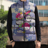 Personalized Japanese Kawaii Sushi Sleeveless Puffer Jacket Blue Wagara Palaka This Is How I Roll