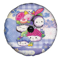 Japanese Kawaii Sushi Spare Tire Cover Blue Wagara Palaka This Is How I Roll LT9 - Polynesian Pride