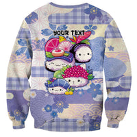 Personalized Japanese Kawaii Sushi Sweatshirt Blue Wagara Palaka This Is How I Roll LT9 - Polynesian Pride