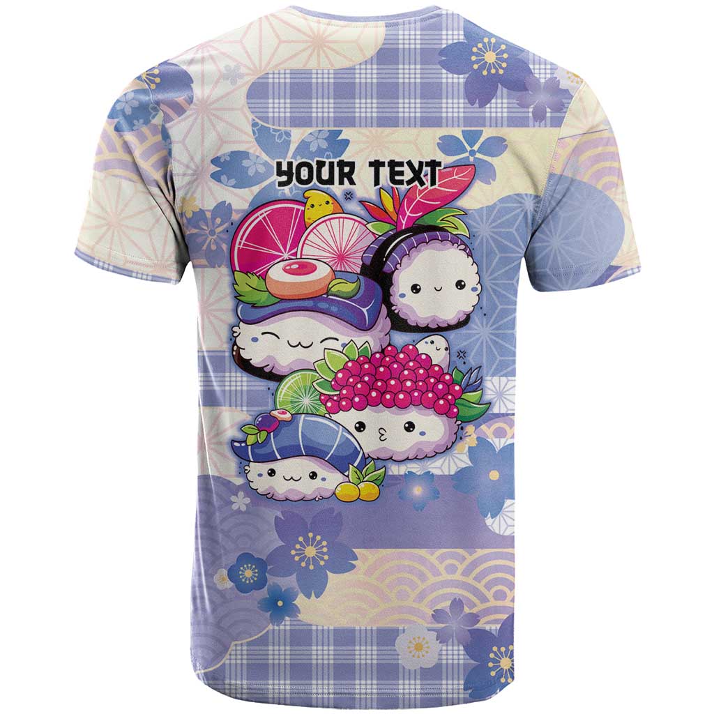 Personalized Japanese Kawaii Sushi T Shirt Blue Wagara Palaka This Is How I Roll LT9 - Polynesian Pride