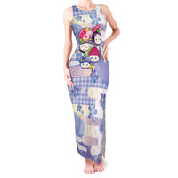 Personalized Japanese Kawaii Sushi Tank Maxi Dress Blue Wagara Palaka This Is How I Roll LT9 Women Blue - Polynesian Pride