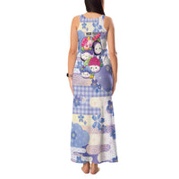 Personalized Japanese Kawaii Sushi Tank Maxi Dress Blue Wagara Palaka This Is How I Roll LT9 - Polynesian Pride