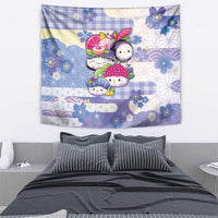 Japanese Kawaii Sushi Tapestry Blue Wagara Palaka This Is How I Roll LT9 - Polynesian Pride