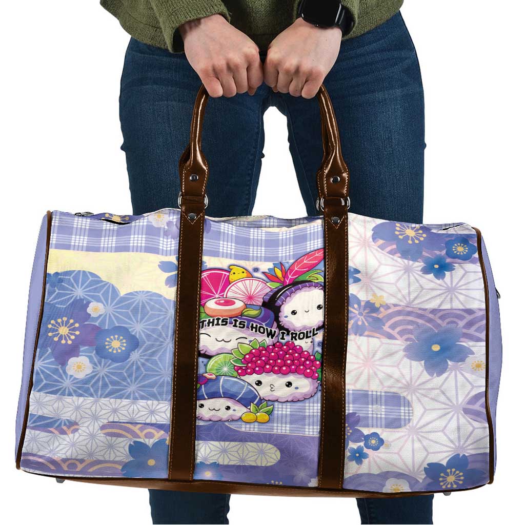 Japanese Kawaii Sushi Travel Bag Blue Wagara Palaka This Is How I Roll LT9 Blue - Polynesian Pride