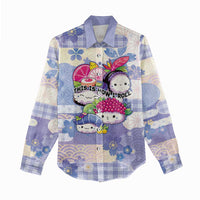 Personalized Japanese Kawaii Sushi Women Casual Shirt Blue Wagara Palaka This Is How I Roll LT9 - Polynesian Pride