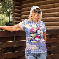 Personalized Japanese Kawaii Sushi Women Polo Shirt Blue Wagara Palaka This Is How I Roll LT9 - Polynesian Pride