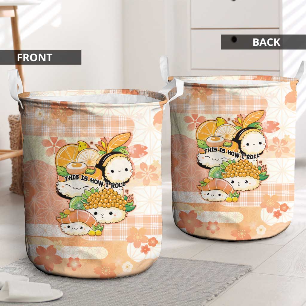 Japanese Kawaii Sushi Laundry Basket Peach Wagara Palaka This Is How I Roll LT9 - Polynesian Pride
